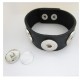 Bracelet cuir triple Click'on 20mm noir