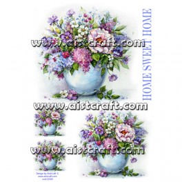 Papier de riz Bouquet d'été